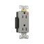 Arrow Hart Industrial Duplex Receptacle, #14-10 Awg 15A 125V, Gray, Duplex, IG6262GY
