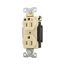 Arrow Hart Duplex Receptacle, #14-10 Awg 15A, Healthcare 125V, Ivory Face Base, Duplex, IG8200V