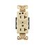 Arrow Hart Heavy-Duty Duplex Receptacle, #14-10 Awg 20A, 125V, Ivory Face Base, 5-20R, Duplex, IG8300V