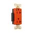 Arrow Hart Duplex Receptacle, #14-10 Awg 20A, Healthcare 125V, Orange, 5-20R, Duplex, IG8362RN