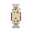 Arrow Hart Duplex Receptacle, #14-10 Awg 20A, Healthcare 125V, Ivory, 5-20R, Duplex, IG8362V