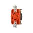 Locking Receptacle, #14-8 Awg, 30A, 250V, Back/Side Wiring, Orange, Single, L15-30 3-Pole 4-Wire, IGL1530R-BU