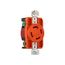Locking Receptacle, #14-8 Awg, 30A, 250V, Back/Side Wiring, Orange, Single, L15-30 3-Pole 4-Wire, IGL1530R-BU