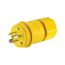 Arrow Hart Watertight Locking Plug, #18-10 Awg 20A, 125/250V, Steel, L10-20, 3-Pole, 3-Wire, L1020PW