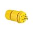 Arrow Hart Watertight Locking Plug, #18-10 Awg 20A, 250V, Back, Steel, L11-20, 3-Pole, 3-Wire, L1120PW