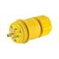 Arrow Hart Watertight Locking Receptacle, #14-8 Awg, 20A, 250V, Black, L11-20, 3-Pole, 3-Wire, L1120RWBK