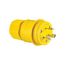 Arrow Hart Watertight Locking Plug, #18-10 Awg 30A, 250V, Steel, L11-30, 3-Pole, 3-Wire, L1130PW