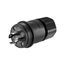 Locking Plug, #18-10 Awg, 20A, 125/250V, Black, Steel, L14-20 3-Pole 4-Wire, 0.36 To 0.84", L1420PWBK