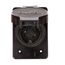Arrow Hart Watertight Locking Receptacle, #14-8 Awg, 20A, 125/250V, Black, L14-20 3-Pole 4-Wire, L1420RWBK