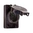Arrow Hart Watertight Locking Receptacle, #14-8 Awg, 20A, 125/250V, Black, L14-20 3-Pole 4-Wire, L1420RWBK