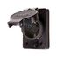 Arrow Hart Watertight Locking Receptacle, #14-8 Awg, 20A, 125/250V, Black, L14-20 3-Pole 4-Wire, L1420RWBK