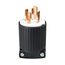 Locking Plug, #16-12 Awg, 30A, Industrial, 125/250V, Back Wiring, Ultra Grip, 3-Pole, 4-Wire, L1430P