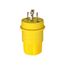 Arrow Hart Watertight Locking Plug, #18-10 Awg 30A, 125/250V, Steel, L14-30 3-Pole 4-Wire, L1430PW