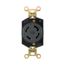 Locking Receptacle, #18-10 Awg, 30A, 125/250V, Back Wiring, Black, Single, 3-Pole, 4-Wire, L1430R