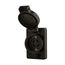 Arrow Hart Watertight Locking Receptacle, #18-10 Awg 30A, 125/250V, Black, L14-30 3-Pole 4-Wire, L1430RWBK