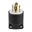Locking Plug, #16-12 Awg, 20A, Industrial, 250V, Back Wiring, Black, White, Ultra Grip, L15-20, L1520P