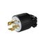 Locking Plug, #16-12 Awg, 20A, Industrial, 250V, Back Wiring, Black, White, Ultra Grip, L15-20, L1520P