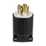 Locking Plug, #16-12 Awg, 30A, Industrial, 250V, Back Wiring, Black, White, Ultra Grip, L15-30, L1530P