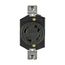 Locking Receptacle, #18-10 Awg, 30A, 250V, Back Wiring, Black, Single, L15-30, 3-Pole, 4-Wire, L1530R