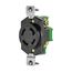 Locking Receptacle, #18-10 Awg, 30A, 250V, Back Wiring, Black, Single, L15-30, 3-Pole, 4-Wire, L1530R