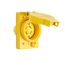 Arrow Hart Watertight Locking Receptacle, #14-8 Awg, 30A, 250V, Yellow, L15-30 3-Pole 4-Wire, L1530RW
