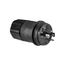 Arrow Hart Watertight Locking Plug, #18-10 Awg 20A, 480V, Black, Steel, L16-20 3-Pole 4-Wire, L1620PWBK