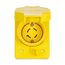 Arrow Hart Watertight Locking Receptacle, #14-8 Awg, 20A, 480V, Yellow, L16-20 3-Pole 4-Wire, L1620RW