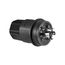 Arrow Hart Watertight Locking Plug, #18-10 Awg 30A, 480V, Black, Steel, L16-30 3-Pole 4-Wire, L1630PWBK
