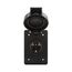 Arrow Hart Watertight Locking Receptacle, #14-8 Awg, 30A, 480V, Black, L16-30 3-Pole 4-Wire, L1630RWBK