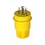 Arrow Hart Watertight Locking Plug, #18-10 Awg 30A, 600V, Steel, L17-30 3-Pole 4-Wire, L1730PW