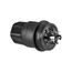 Arrow Hart Watertight Locking Plug, #18-10 Awg 30A, 600V, Black, Steel, L17-30 3-Pole 4-Wire, L1730PWBK