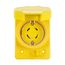 Arrow Hart Watertight Locking Receptacle, #14-8 Awg, 30A, 120/208V, Black, L18-30 3-Pole 4-Wire, L1830RWBK