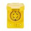 Arrow Hart Watertight Locking Receptacle, #14-8 Awg, 20A, 277/480V, L19-20, 4-Pole, 4-Wire, L1920RW