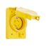 Arrow Hart Watertight Locking Receptacle, #14-8 Awg, 20A, 277/480V, L19-20, 4-Pole, 4-Wire, L1920RW