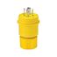 Arrow Hart Watertight Locking Plug, #18-10 Awg 30A, 277/480V, Steel, L19-30, 4-Pole, 4-Wire, L1930PW