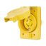 Arrow Hart Watertight Locking Receptacle, #14-8 Awg, 30A, 277/480V, L19-30, 4-Pole, 4-Wire, L1930RW