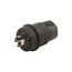 Arrow Hart Watertight Locking Plug, #18-10 Awg 30A, 347/600V, Black, L20-30, 4-Pole, 4-Wire, L2030PWBK