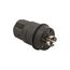 Arrow Hart Watertight Locking Plug, #18-10 Awg 30A, 347/600V, Black, L20-30, 4-Pole, 4-Wire, L2030PWBK