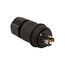 Arrow Hart Watertight Locking Plug, #18-10 Awg 20A, 120/208V, Black, L21-20, 4-Pole, 5-Wire, L2120PWBK