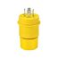 Arrow Hart Watertight Locking Plug, #18-10 Awg 30A, 120/208V, Black, Steel, 4-Pole, 5-Wire, L2130PWBK