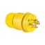 Arrow Hart Watertight Locking Plug, #18-10 Awg 30A, 120/208V, Black, Steel, 4-Pole, 5-Wire, L2130PWBK