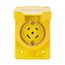 Arrow Hart Watertight Locking Receptacle, #18-10 Awg, 30A, 120/208V, L21-30, 4-Pole, 5-Wire, L2130RW