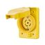 Arrow Hart Watertight Locking Receptacle, #18-10 Awg, 30A, 120/208V, L21-30, 4-Pole, 5-Wire, L2130RW
