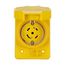 Arrow Hart Watertight Locking Receptacle, #14-8 Awg 30A, 347/600V, Black, L23-30, 4-Pole, 5-Wire, L2330RWBK