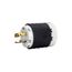 Safety Grip Locking Plug, #16-12 Awg, 20A 347V, Back Wiring, Safety Grip, L24-20, 2-Pole, 3-Wire, L2420P