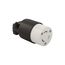Safety Grip Locking Connector, #18-10 Awg, 20A, 125V, Back Wiring, L5-20, 2-Pole, 3-Wire, L520C
