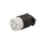 Safety Grip Locking Connector, #18-10 Awg, 20A, 125V, Back Wiring, L5-20, 2-Pole, 3-Wire, L520C
