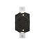 Safety Grip Locking Receptacle, 20A, 125V, Back Wiring, Black, Single, L5-20, 2-Pole, 3-Wire, L520R