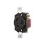 Safety Grip Locking Receptacle, 20A, 125V, Back Wiring, Black, Single, L5-20, 2-Pole, 3-Wire, L520R