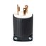 Locking Plug, #16-12 Awg, 30A, Industrial, 125V, Back Wiring, Black, White, Ultra Grip, L5-30, L530P